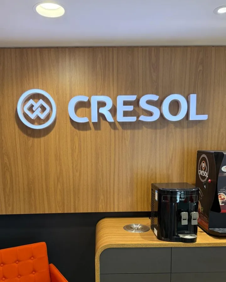 Letra caixa interna da Cresol